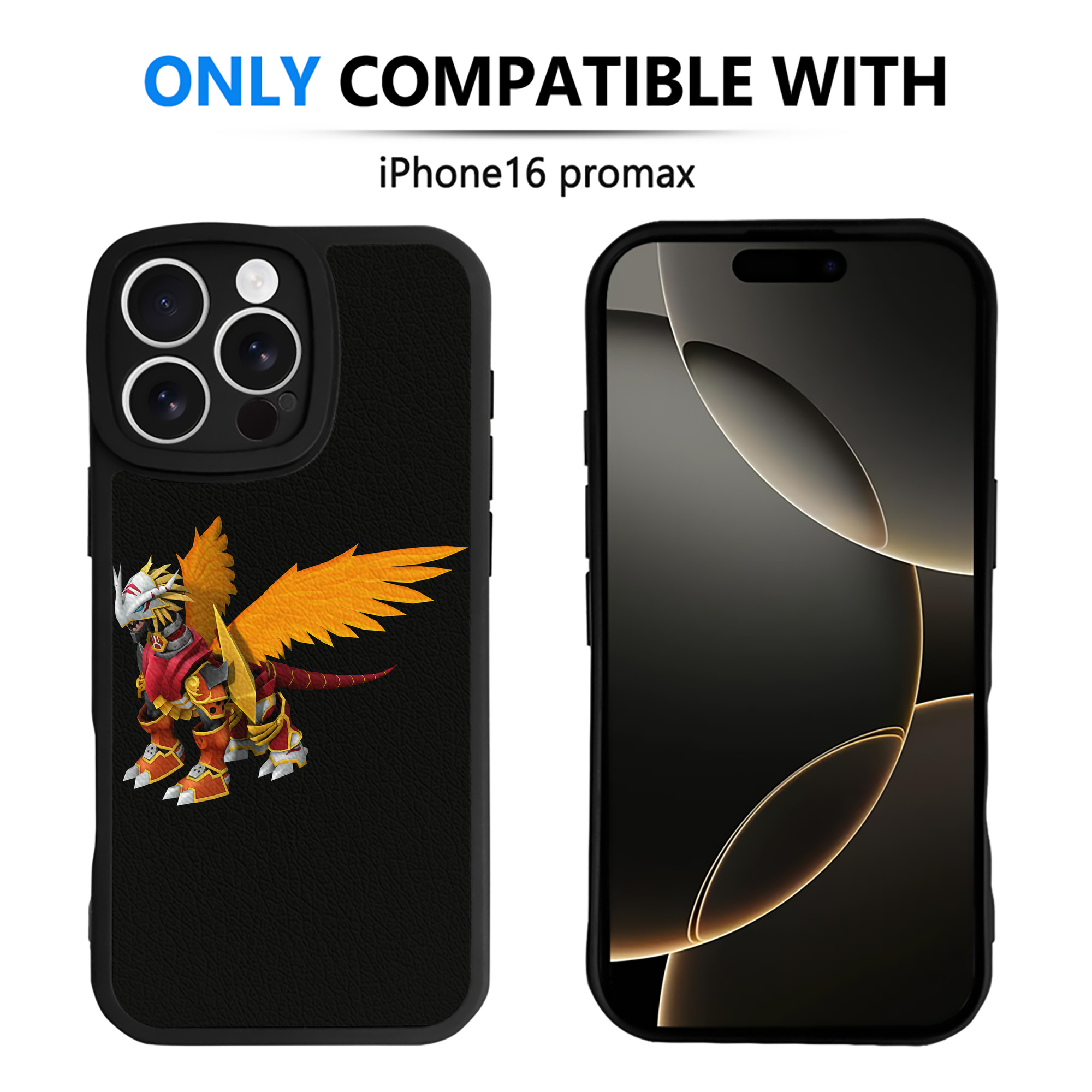 （画像用） Digimon デジタルモンスター/デジモン 【iPhone 16シリーズ対応】シリコンスマホケース（レザー調） 材質：シリコン